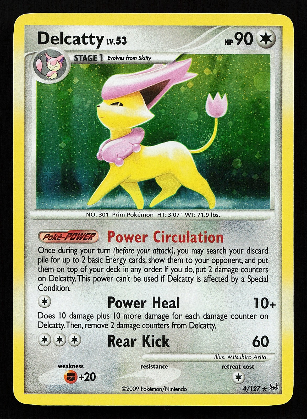 Delcatty 4/127 Holo Rare Platinum Pokémon Card