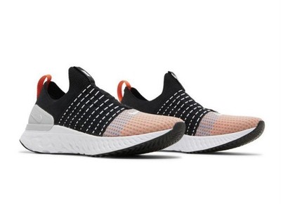 Nike React Phantom Run Flyknit 2 Black Team Orange US Size 6 DQ7647-001 New