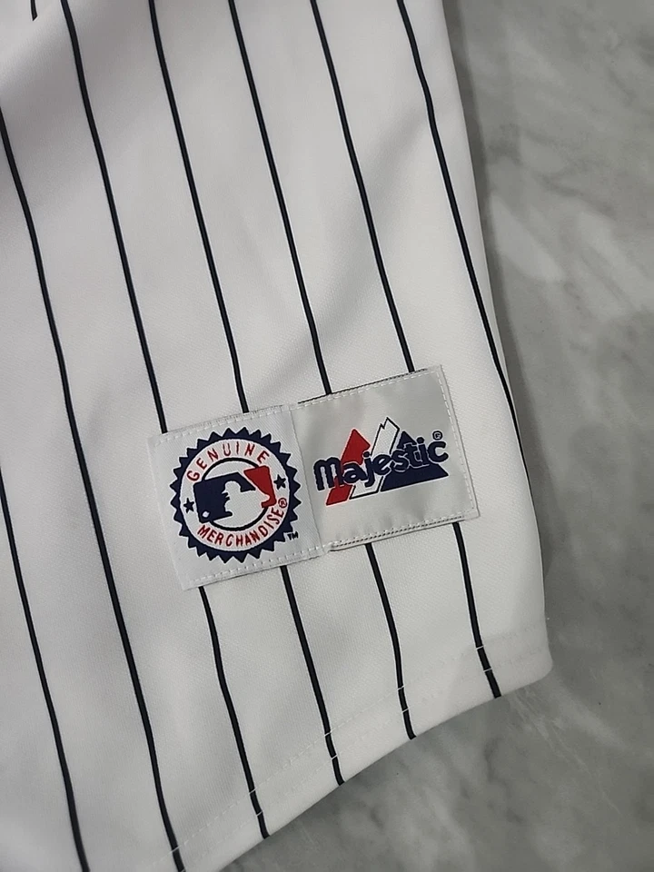 Camiseta de Colección Majestic New York Yankees Alex Rodríguez #13 MLB a Rayas Grande Foto 2 de 4