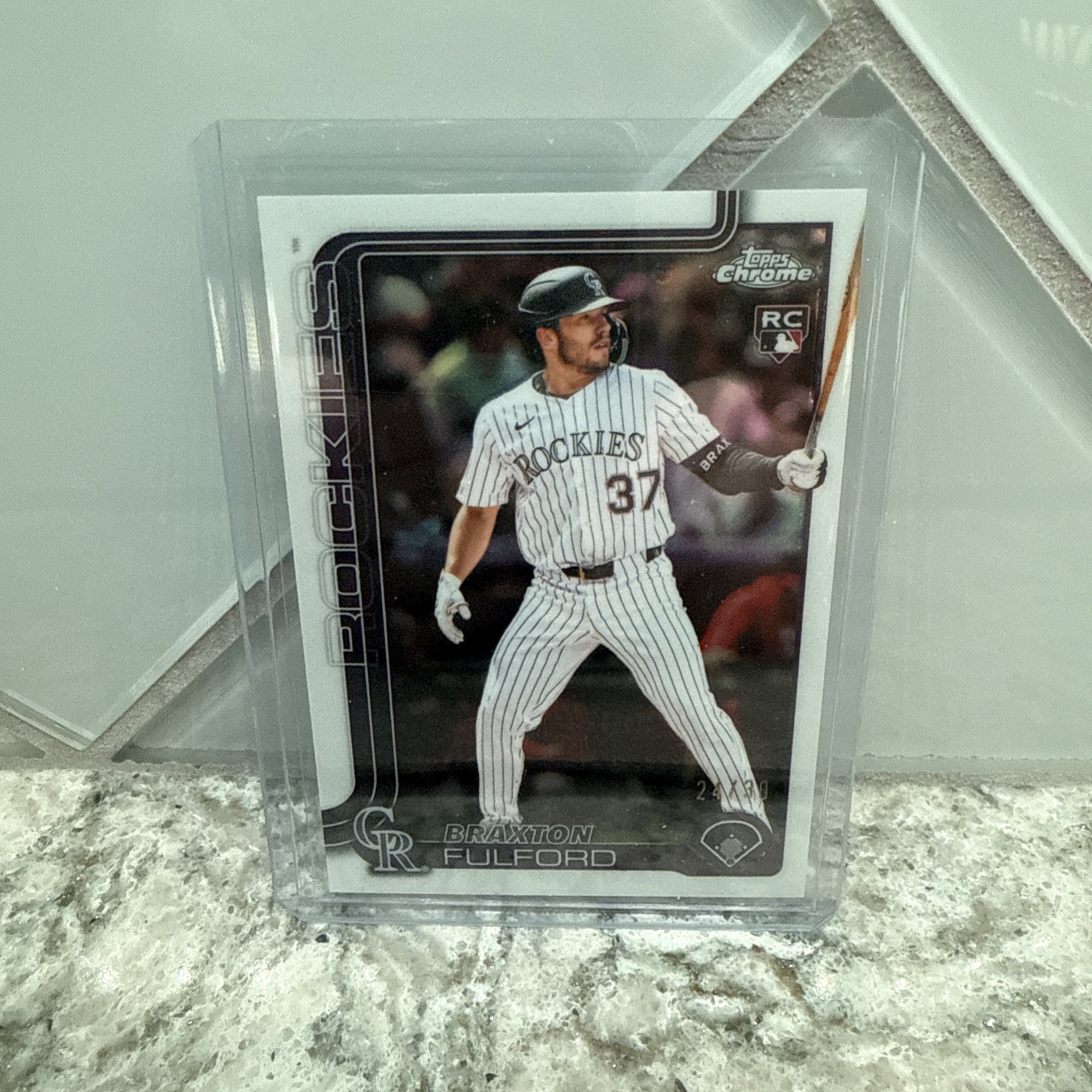 2025 Topps Chrome Update Series Braxton Fulford White/30 RC USC199