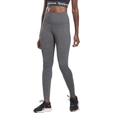 Medias de entrenamiento Reebok Lux 2.0 tiro alto para mujer gris gimnasio entrenamiento fitness damas