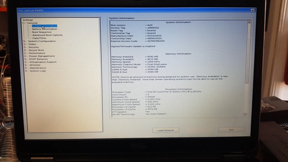 Dell Latitude E5450 · i5-5200U · 8GB · 120GB, photo 2 of 5