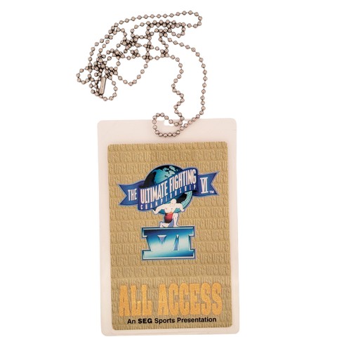 1995 UFC 6 All Access Credential Pass Ken Shamrock Tank Abbott MMA Otto SEG VTG
