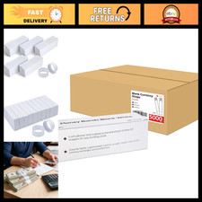 300 Blank White Self-Sealing Currency Straps Bill Wrappers - Cash Handling Suppl