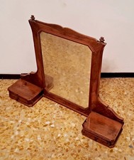 ANTICO SPECCHIO IN LEGNO MASSELLO CON CASSETTI PER CONSOLE/COMÒ