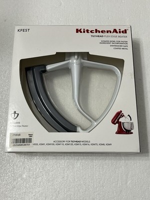 KitchenAid KFE5T Tilt-Head Flex Edge Beater White, For K45SS KSM1 KSM100 & More