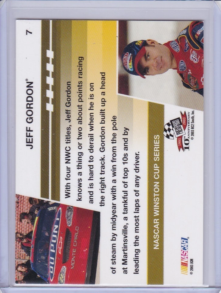 Jeff Gordon 2003 Press Pass Optima card 7 - Image 2 of 2