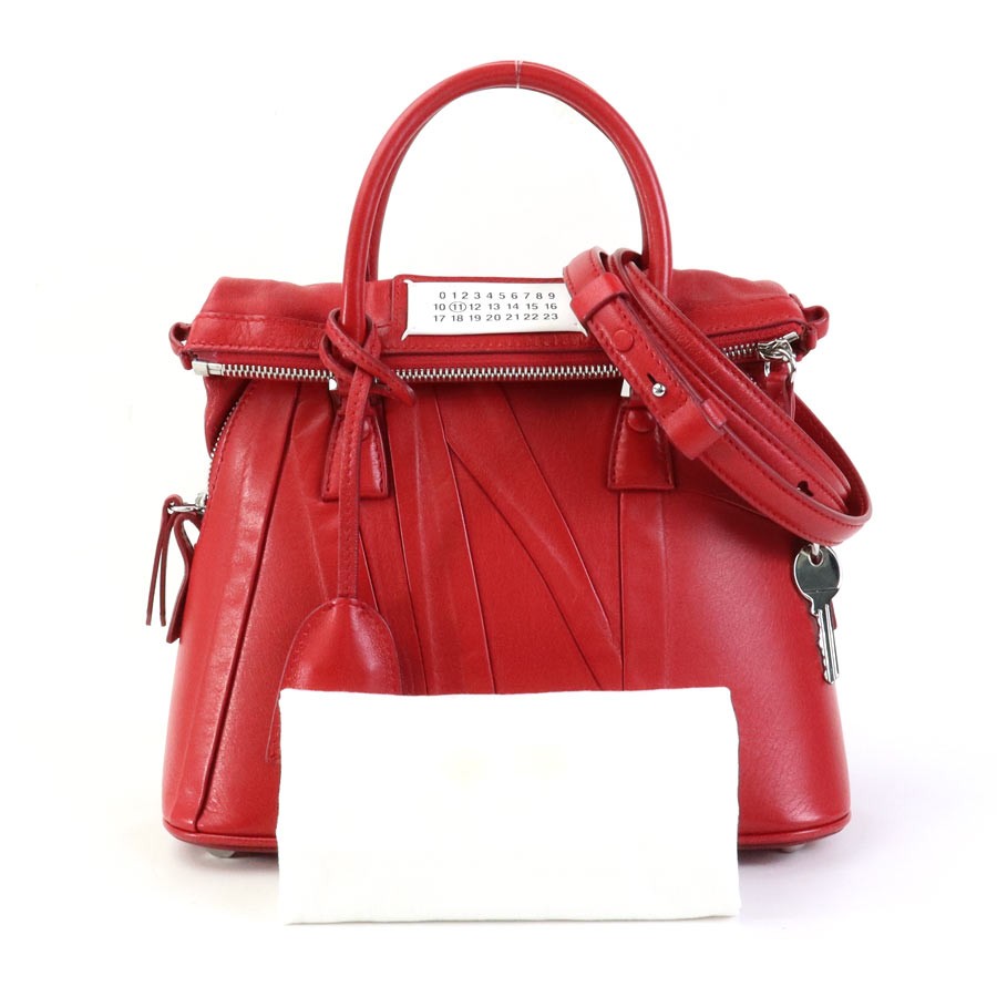 Auth Maison Margiela 5AC Mini Handbag Shoulder Bag Red Auth Maison Margiela 5AC Mini Handbag Shoulder Bag Red