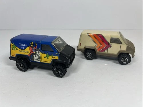 LOT 1978 4” TONKA VANS -"T" RANCH DIECAST METAL Rare #206 Made in Mexico