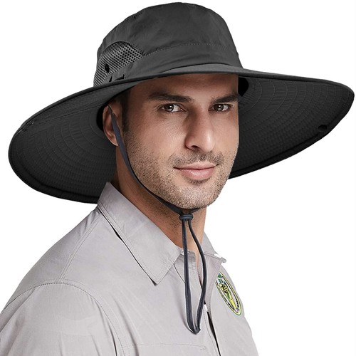 Sonnenhut mit breiter Krempe Angeln für Herren Damen, UPF 50+ wasserdicht Bucket Buschhut...