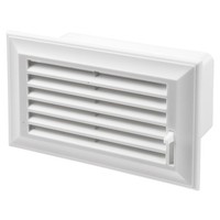 Flachkanal Abschlussgitter 110X55 Mm Regulierbar Weiß Abluft LüFtungsgitter