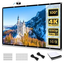 New Outdoor Projector Screen with Stand 100 Inch Portable Projection for Outside