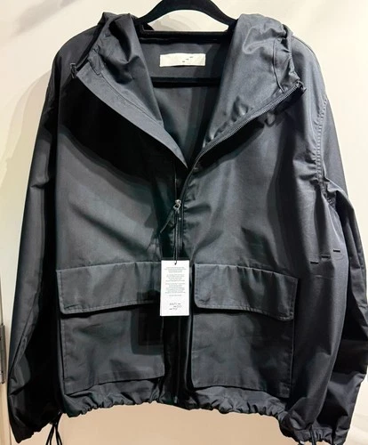 ANTI-DO-TO Unisex XL Black Hooded Rain Jacket  Made in Italy MSRP $250.00  #104 image 7
