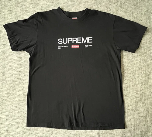 ?SUPREME Est. T shirt homme coton noir logo 1994 taille M ?