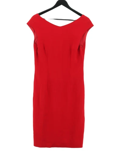 Moschino Vestito Donna Midi M Rosso Rayon Con Altro Abito Canotta
