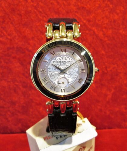 1990's Original Pierre BALMAIN "Les Arabesques" Black Model Wristwatch - N.O.S.