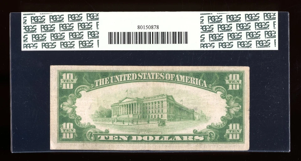 DBR 1934 $10 LGS FRN St. Louis Fr. 2004-Hlgs PCGS 15 Serial H01961423A - Image 2 of 2