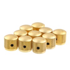 10pcs Dome Knob Volume Tone Control Knobs for Electric Guitar Screw Type Gold