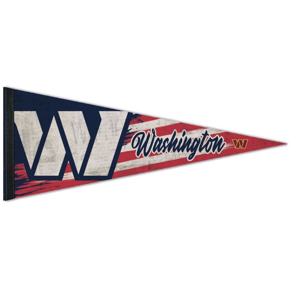 WASHINGTON COMMANDERS PATRIOTIC USA FLAG FELT PREMIUM PENNANT 12