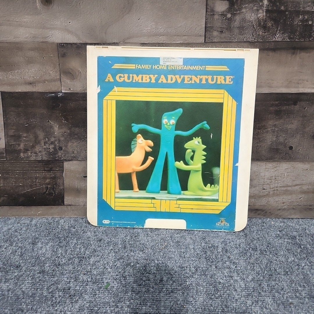 A Gumby Adventure Videodisc Family Home Entertainment VTG 1982 CED