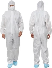 Pack of 3 SMS Disposable Paint Suit, Hazmat Suits, Coveralls with Hood