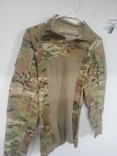 OCP MULTI-CAM TACTICAL COMBAT SHIRT *small * FLAME RESISTANT, 1/4 ZIP, USA Made