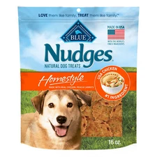 Blue Buffalo Nudges Homestyle Natural Dog Treats Made with Real Chicken, 16-oz.