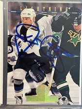 1994 Donruss The Leaf Set Hockey Card #434 Jim Cummins Tampa Bay Lightning AUTO