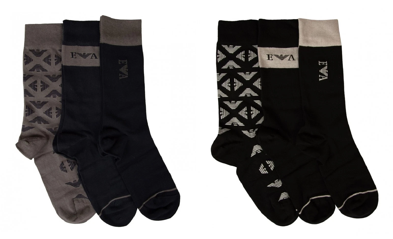 EMPORIO ARMANI men's socks 3 pairs of short low cotton socks with tripack box it