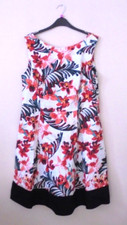 LADIES TROPICAL PRINT DRESS FIT N FLARE SIZE 16 - TU GOK WAN