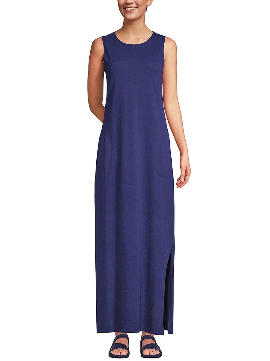 Cotton maxi dress with pockets sales