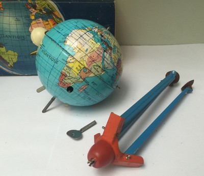 Satellite Artificiel mécanique Globe Terrestre tôle - Joustra 825 - 1950's - TBE | eBay