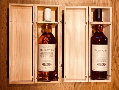 3 Flaschen Blair Athol 12 Flora & Fauna 1991 Wooden Box Black & White Cap Whisky