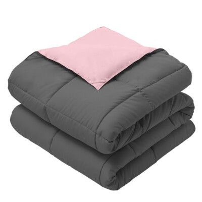 Reversible Down Alternative Throw OR Baby Blanket Hypoallergenic Medium  Warmth - Main Image