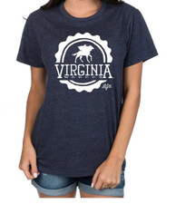 NWT Lauren James University of Virginia UVA Cavaliers Blue T-Shirt XS