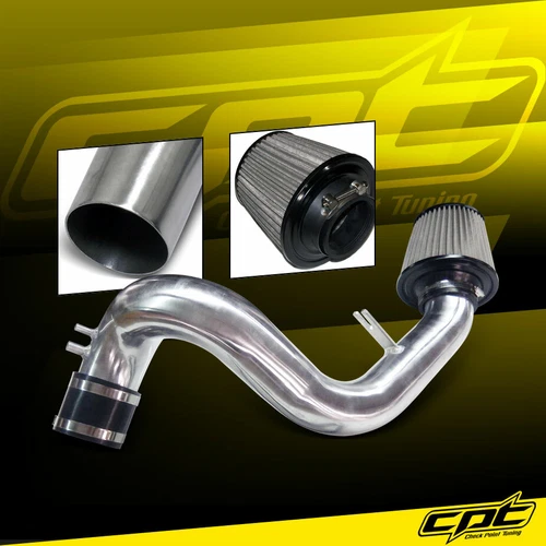 For 11-15 Sonata 2.4L 4cyl Polish Cold Air Intake + Red Filter Cover