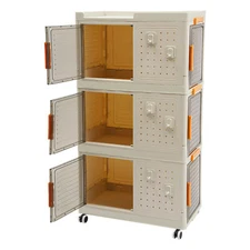 3-Tiers Bathroom Storage Cabinet Freestanding Kitchen Pantry Cabinet Organizer