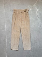 Sezane Velvet Corduroy Pants High Waisted Beige Size 36
