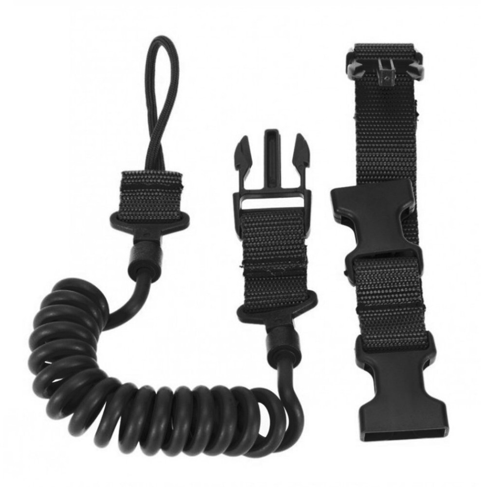 Longe Tactique Spirale DULZEN – Anti-perte, élastique, Avec Mousqueton, Pour Pêche, Randonnée, Chasse, Alpinisme