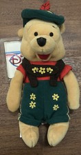 Disney Store Octoberfest Winnie The Pooh Bean Bag Plush German 8" NWT