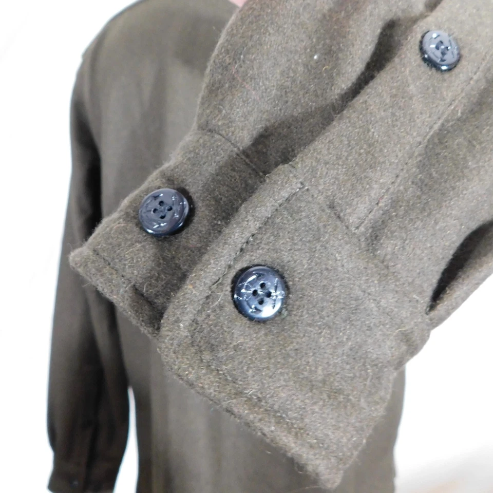 Jaqueta intermediária Schott masculina L CPO mistura de lã botão para cima militar OG-107 - Imagem 4 de 4