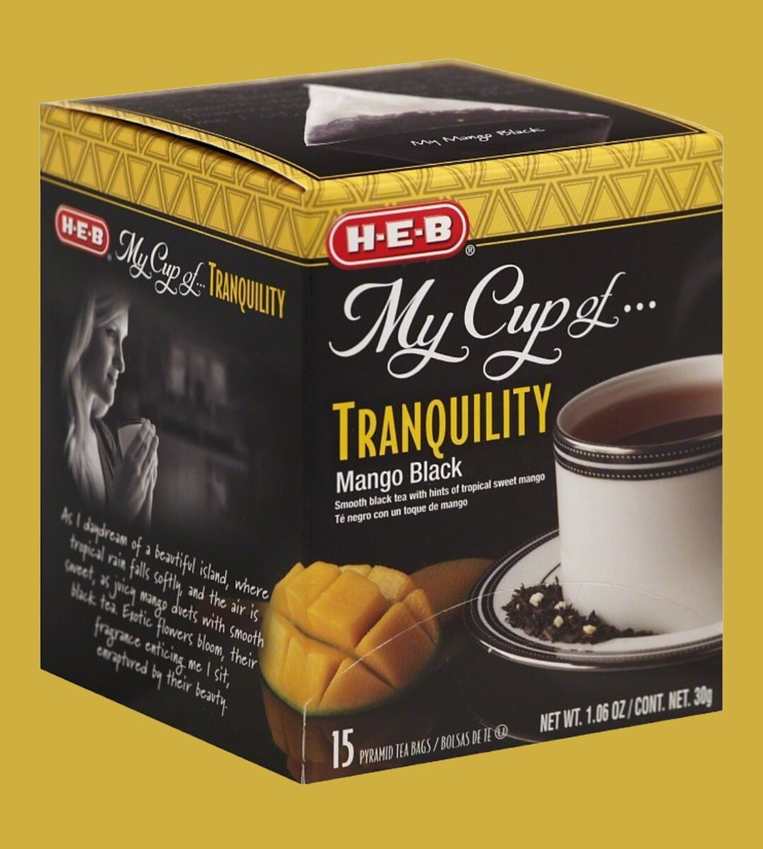 Premium Tranquility Mango Black Tea Bags 15ct Box Pyramid Bags eBay