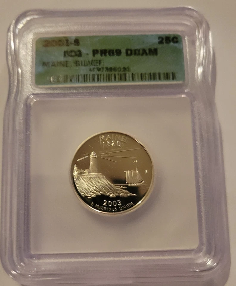 2003 S 5 Coin Silver Quarter Proof Set ICG PR69 DCAM - Image 3 of 4