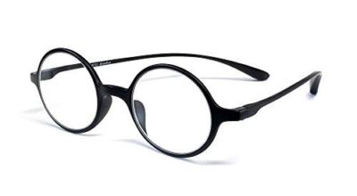 Calabria 721 Flexies SUPER LIGHTWEIGHT Round Reading Glasses Ebony Black++5.00
