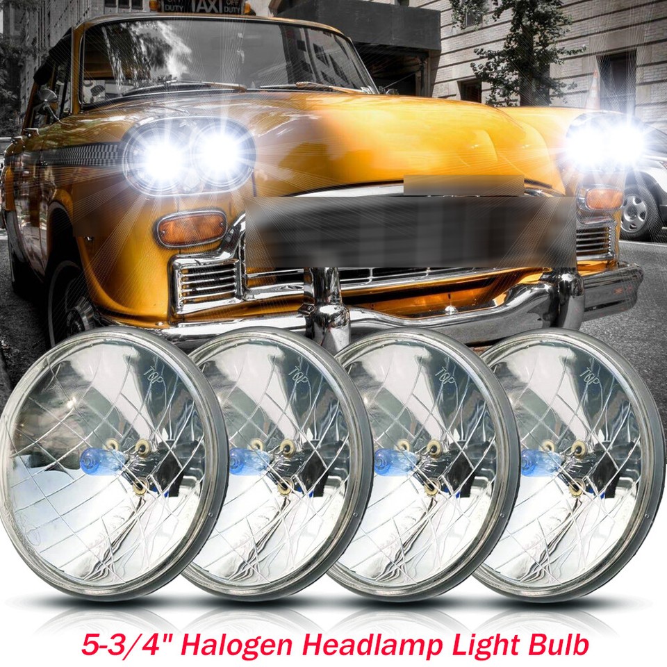 5.75" Round Glass Headlight Lamp Housing Hi/Low Beam Fit H4 LED HID