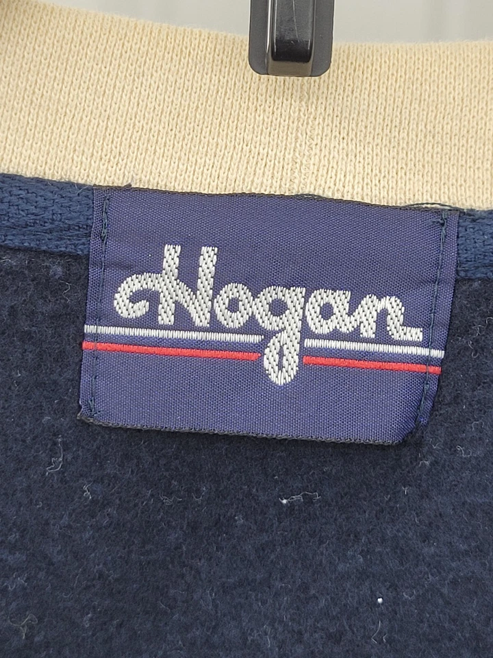 Hogan Sweater Mens Large Blue Dolphin Head Hilton Head Island Vintage Cardigan - Image 3 of 4