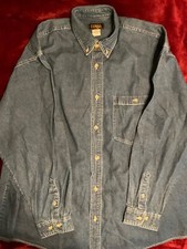 NEW Denim Long sleeve XL button down collar