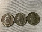 Silver Washington Quarters, Lot of 3, 1964D