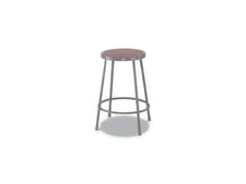 Industrial Stool, 24", Brown/Gray Seat