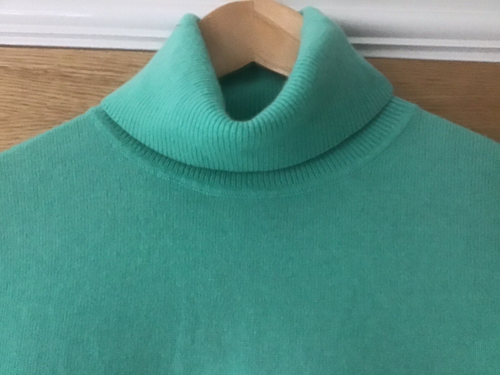 WOOLOVERS CASHMERE MIX FITTED POLO NECK JUMPER SIZE L NWT. eBay